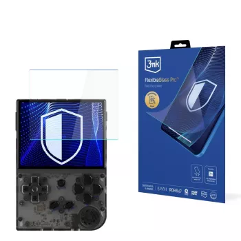 3MK PROTECTION FlexibleGlass Pro Szkło Ochronne do Anbernic RG35XX (3,5 cala) - 0,3 mm Hybrydowe Szkło, Twardość 7H, Powłoka Oleofobowa, Bezpęcherzykowe