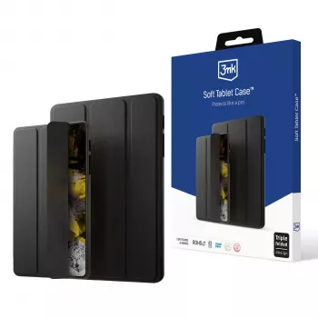 3MK Soft Tablet Case dla Samsung Galaxy Tab S10 FE+ - do 15 cali, czarny