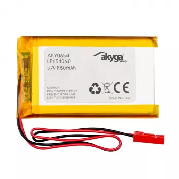 Akyga AKY0654 LP654060 akumulator Li-Po 3,7 V 1950 mAh, PCM, JST 2,54 2-pin, 150 mm
