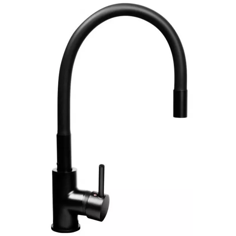 Zestaw zlewozmywakowy PYRAMIS LEFKADA (68x44) 1 komora 1 ociekacz Czarny + bateria Flessi Black Edision - 070 260 611F