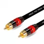 MOZOS Premium RCA to RCA Subwoofer Cable 3m
