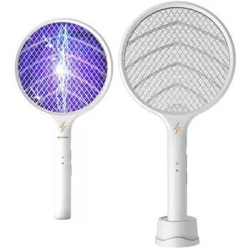 Lampa owadobójcza MOZOS ML-138P UV LED z wentylatorem ssącym, czarna, 5W, pułapka na komary, muchy, muszki, ćmy, zasięg do 40 m², zasilana USB