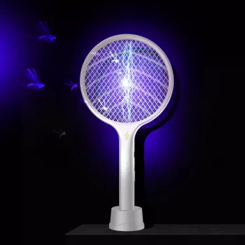 Lampa owadobójcza MOZOS ML-138P UV LED z wentylatorem ssącym, czarna, 5W, pułapka na komary, muchy, muszki, ćmy, zasięg do 40 m², zasilana USB