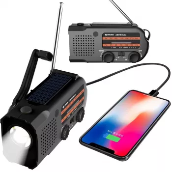 MOZOS ER-01 Solar Dynamo AM/FM Radio 5000 mAh