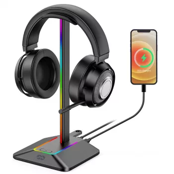 MOZOS D12 RGB LED Podstawka pod słuchawki nauszne