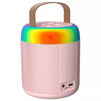 MOZOS MK Różowy Mikrofon Karaoke z Głośnikiem Bluetooth