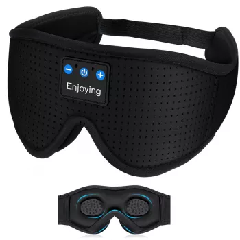 MOZOS LC001-V2 Bluetooth Sleep Eye Mask with Stereo Speakers, Black