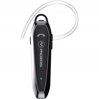 MOZOS F8 Bezprzewodowy zestaw słuchawkowy Bluetooth 5.0 z redukcją szumów, douszny z zaczepem na ucho, do 12 godzin rozmów, połączenie wielopunktowe, czarny