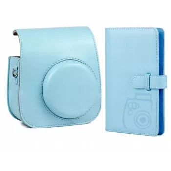 Zestaw LOVEINSTANT 2-w-1 Etui i Album do Fuji Instax Mini 11 Niebieski