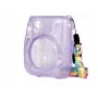 LOVEINSTANT Protective Case for Fujifilm Instax Mini 11 - Transparent Purple Glitter
