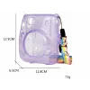 LOVEINSTANT Protective Case for Fujifilm Instax Mini 11 - Transparent Purple Glitter
