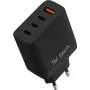 Teltech GaN USB / 3x USB-C 100W QC PD Ładowarka Czarna TCH-08