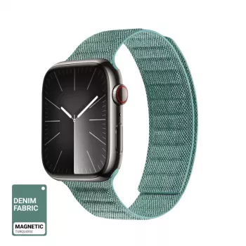 Pasek Crong Melange Woven Nylon do Apple Watch 38/40/41/42 mm Turkusowy