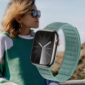 Crong Melange Magnetic Strap for Apple Watch 44/45/46/49 mm (Turquoise Melange)