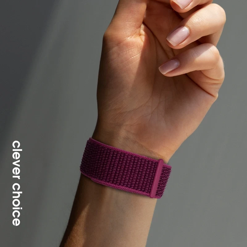 Crong Nylon Sport Band do Apple Watch 38/40/41/42 mm (Magenta Fusion)