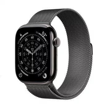 Crong Milano Steel - Bransoleta ze stali nierdzewnej do Apple Watch 38/40/41/42 mm (Grafit)