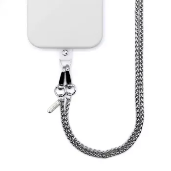 Crong Phone Crossbody Lanyard z Srebrnym Łańcuchem - Uniwersalny Pasek do Smartfona