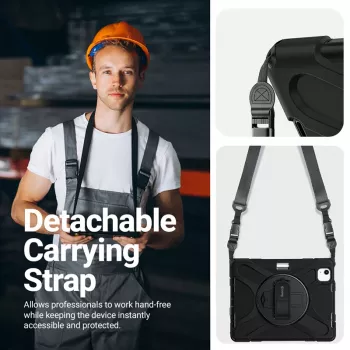 Etui Crong Defender Plus do iPada Air 11 inch M3 (2025) / M2 (2024) Czarny