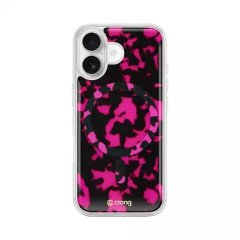 Crong Deluxe MAG Cover - Etui tylne do Apple iPhone 17, MagSafe, Pink Tortoise