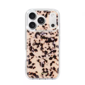 Crong Deluxe MAG Cover - Etui do iPhone 17 Pro MagSafe (Blonde Tortoise)