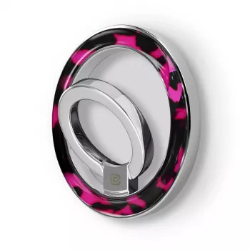 Crong Deluxe RING Holder - Magnetyczny uchwyt pierścieniowy do telefonu MagSafe (Pink Tortoise)