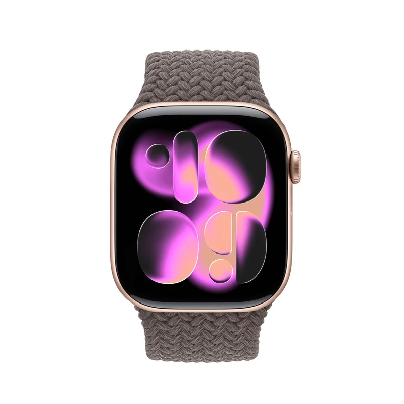 Crong Wave Band Pleciony Pasek Nylonowy do Apple Watch 38/40/41/42 mm Brązowy