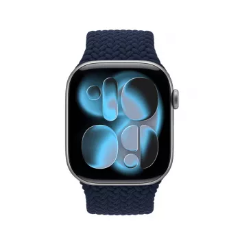 Crong Wave Band Pleciony Pasek do Apple Watch 38/40/41/42 mm (Granatowy)