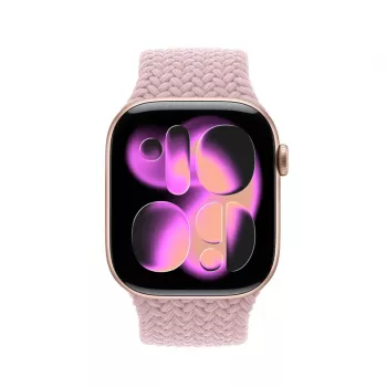Crong Wave Band Pleciona Nylonowa Pętla Solo do Apple Watch 38/40/41/42 mm Różowy