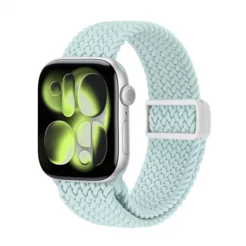 Crong Wave Band Pleciony Pasek Materiałowy do Apple Watch 38/40/41/42 mm (Miętowy)