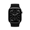 Crong Wave Band Pleciony Pasek Nylonowy do Apple Watch 44/45/46/49 mm (Czarny)