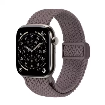 Crong Wave Band – Pleciony pasek do Apple Watch 44/45/46/49 mm (brązowy)
