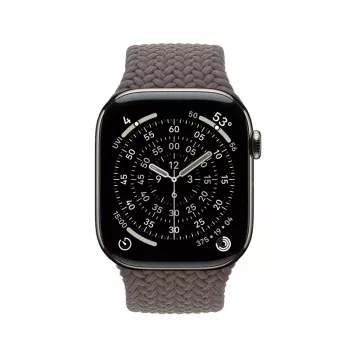 Crong Wave Band – Pleciony pasek do Apple Watch 44/45/46/49 mm (brązowy)