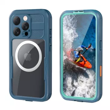 Crong Seal Cover Wodoodporna Obudowa IP68 dla iPhone 16 Pro (Marine)
