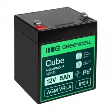 Akumulator Greencell AGM VRLA 12V 5Ah do kasy fiskalnej, zabawki, kamery (91x70x102mm)