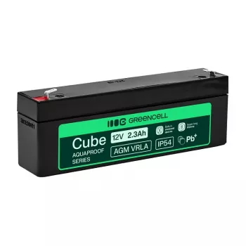 Greencell AGM VRLA 12V 2.5Ah Bateria bezobsługowa do kas fiskalnych, zabawek (178x36x66mm)