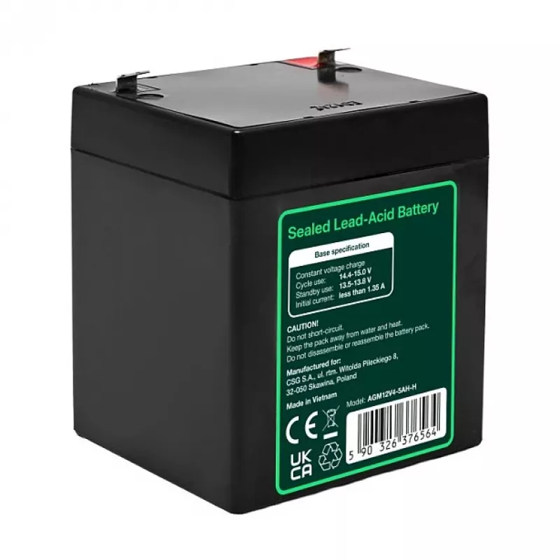 Akumulator Greencell AGM VRLA 12V 4,5Ah bezobsługowy do kas fiskalnych, zabawek, kamer (90x70x106mm)