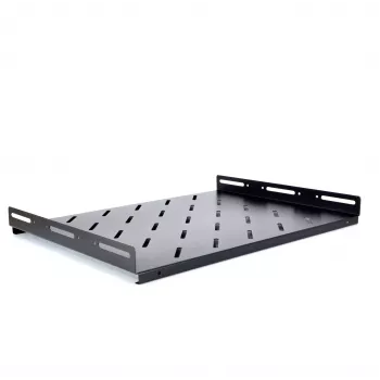 RACKTEL RL-P600S 1U Stała Półka do Szafy 19-calowej, Głębokość 600 mm, Czarna (RAL 9004), Nośność 50 kg