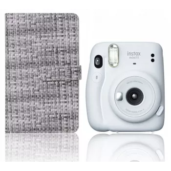 LOVEINSTANT Album na Zdjęcia do Fuji Instax Mini na 96 Zdjęć - Czarna Okładka ze Skóry PU, 48 Stron, 2 Zdjęcia na Stronę - Kompatybilny z Instax Mini 40, 12, 11, 10, 9, 8, Evo, Liplay, Link