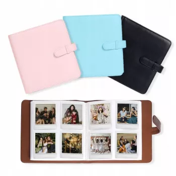 LOVEINSTANT Album na zdjęcia 288 sztuk do Fujifilm Instax Square SQ1 / SQ6 / SQ10 / SQ20 / Square Link / Share SP-3, różowy