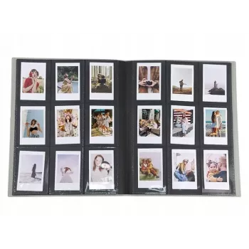 LOVEINSTANT Album na zdjęcia na 360 zdjęć - Kompatybilny z Fujifilm Instax Mini, Xiaomi, Polaroid, Canon, HP, Kodak - Czarny