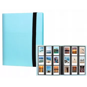 LOVEINSTANT Album na Zdjęcia 360 Zdjęć Kompatybilny z Fujifilm Instax Mini, Xiaomi, Polaroid, Canon, HP, Kodak - Niebieski