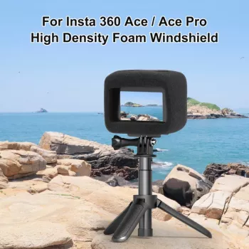 PULUZ Windproof Foam Cover for Insta360 Ace Pro / Insta360 Ace (Black)