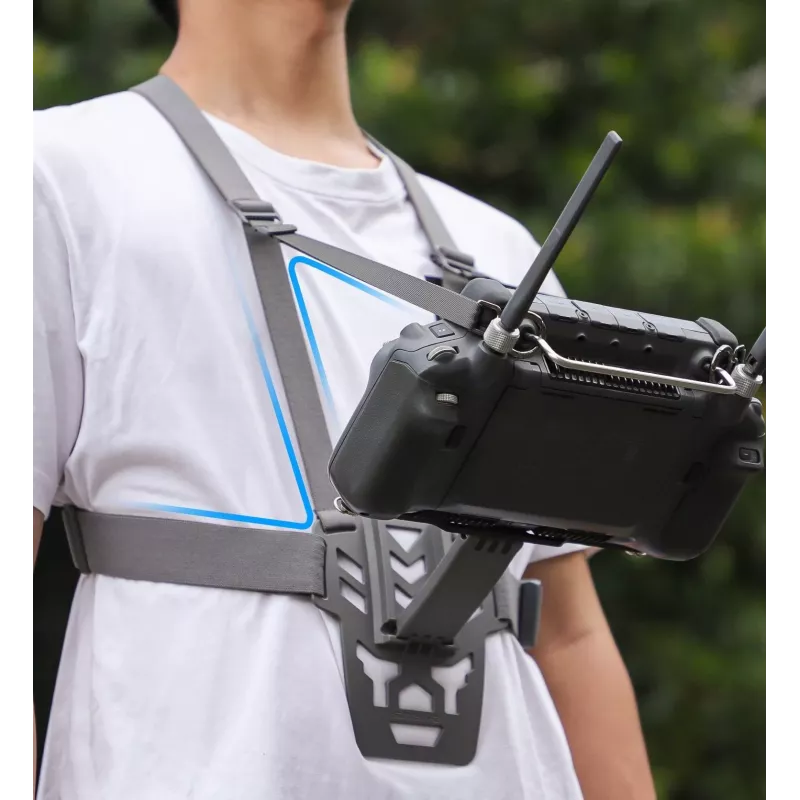 SUNNYLIFE Pasek na klatkę piersiową do kontrolera DJI RC Plus - Czarny