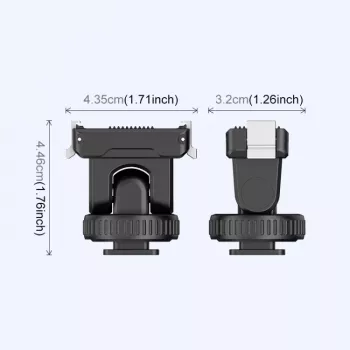 PULUZ Adapter szybkiego mocowania z gwintem 1/4 inch i stopką zimną do DJI Osmo Action 3/4/5 Pro PU727B