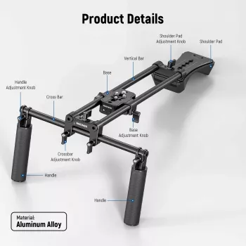 NEEWER SR004 DSLR Shoulder Rig Stabilizer Grip do kamer i lustrzanek cyfrowych