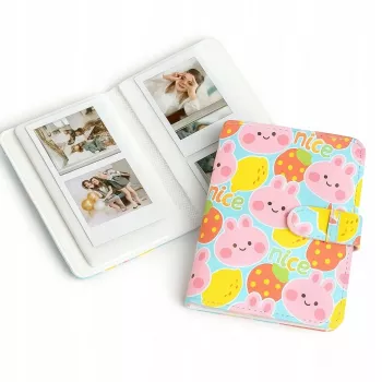 LOVEINSTANT Album na zdjęcia 64 zdjęcia do Fujifilm Instax Mini 99 41 12 40 11 Evo Liplay Link / Różowy Miś - Nice