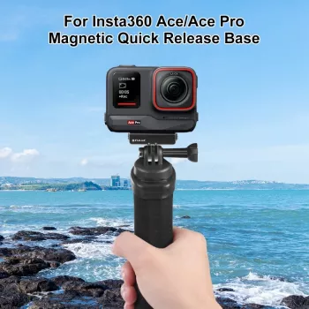 PULUZ Adapter szybkiego mocowania z gwintem 1/4 inch do GoPro dla Insta360 Ace Pro X4/X3/X2/X, DJI Osmo Action, PU965B