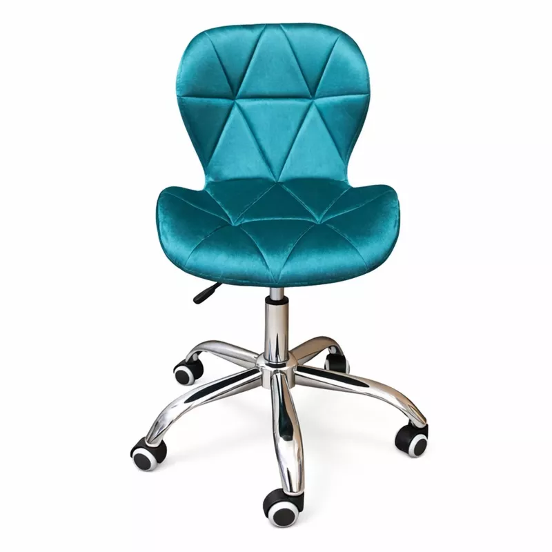 EXTRALINK Velour Office Chair Turquoise