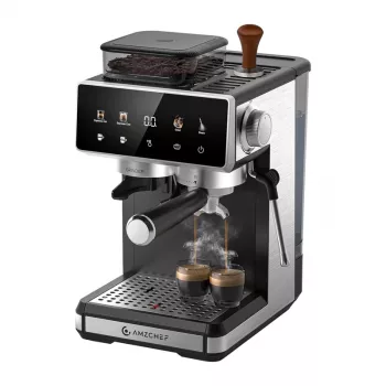 AMZCHEF CE-CM5560-SV Ekspres do kawy tłokowy (srebrny)