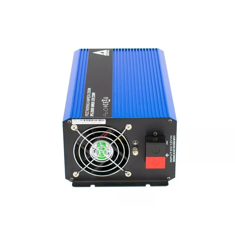AZO Digital 12 VDC / 230 VAC Konwerter SINUS IPS-2000S 2000W Falownik czystej sinusoidy